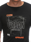 T-shirt męski z nadrukiem S1951 - czarny