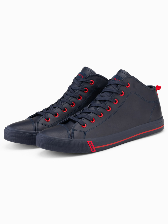 Men's contrast sneakers with raised upper - navy blue V2 OM-FOTH-0121