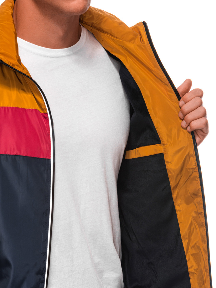 Men's transitional jacket C628 - mustard