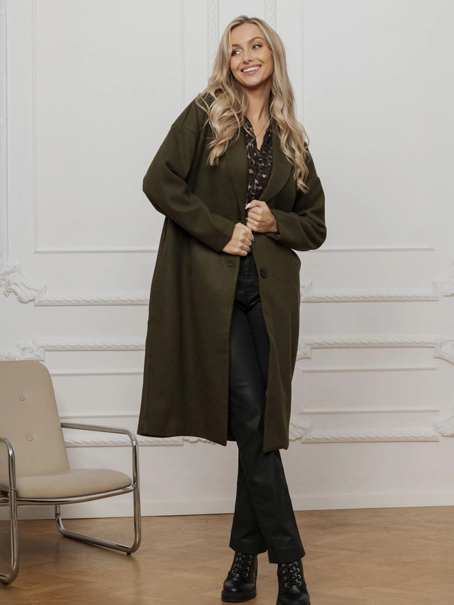 Women's coat CLR036 - dark green