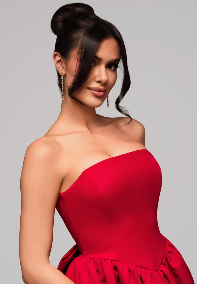 Evening dress LA-OM-DLR126 - red