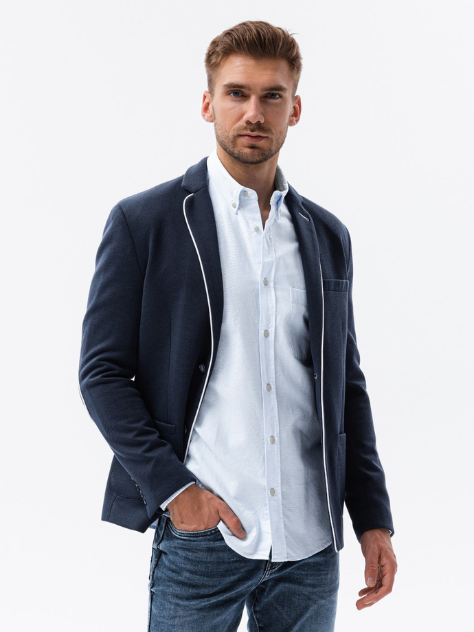 Elegant men's blazer - navy M81