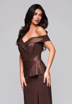 Evening dress LA-OM-DLR248 - brown