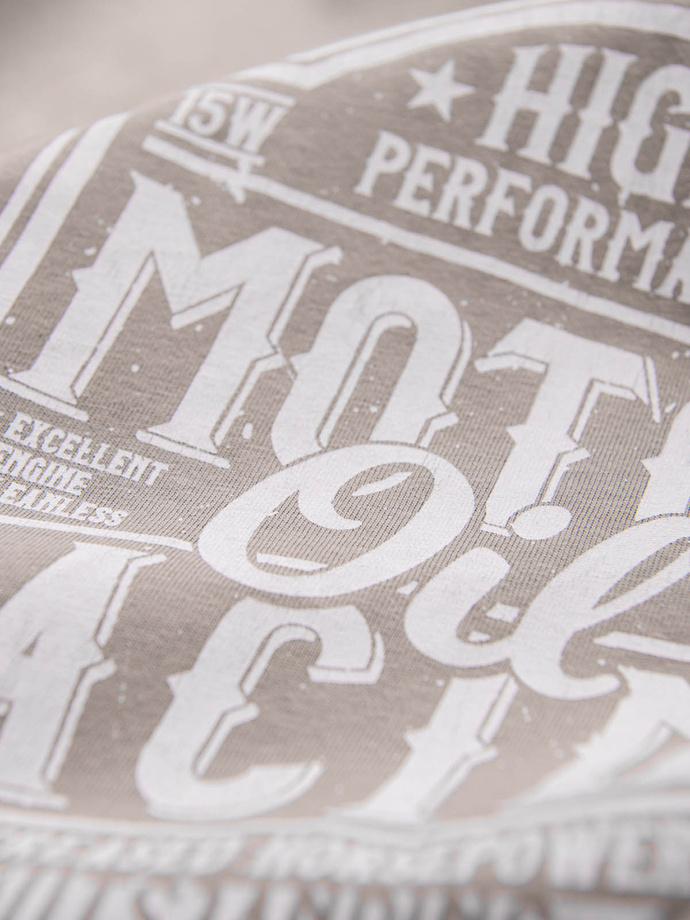 Men's motorcycle style printed t-shirt - ash V3 OM-TSPT-0125