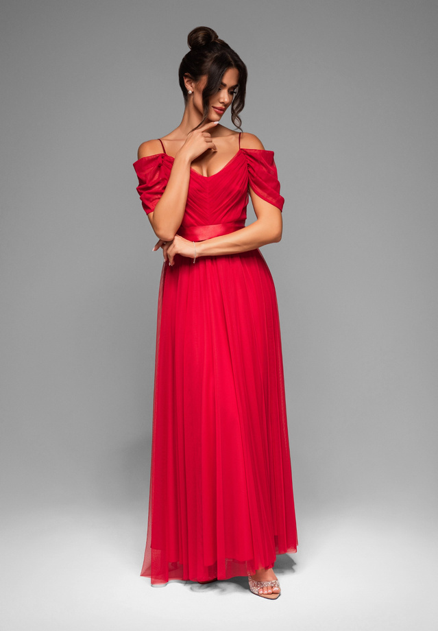 Evening dress LA-OM-DLR012 - red