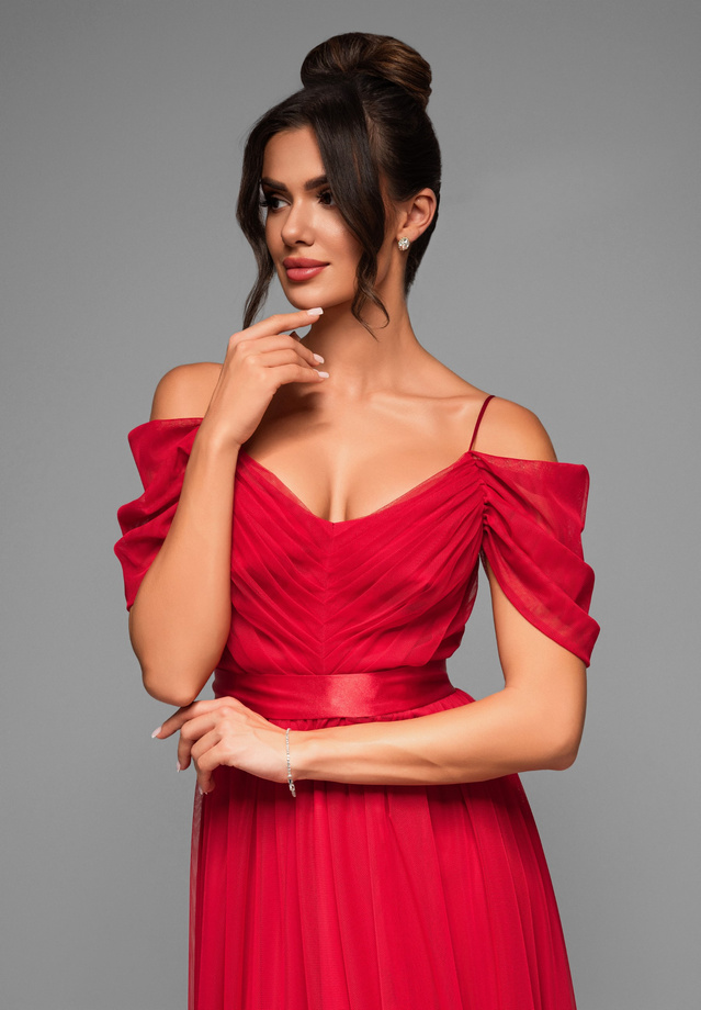 Evening dress LA-OM-DLR012 - red