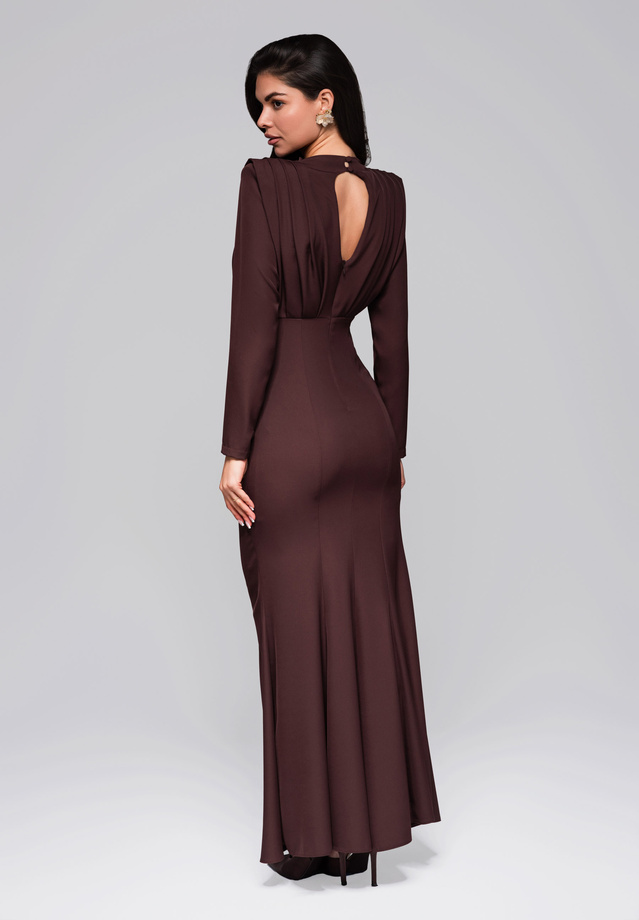 Evening dress LA-OM-DLR024 - brown