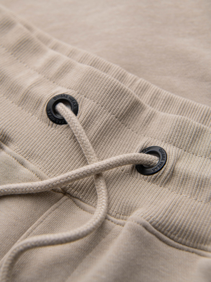 Men's sweatpants joggers - beige V3 OM-PASK-0280