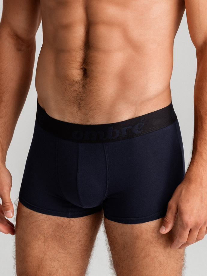 Men's cotton boxer shorts with contrasting elastic - 7-pack mix V2 OM-UNBO-0100