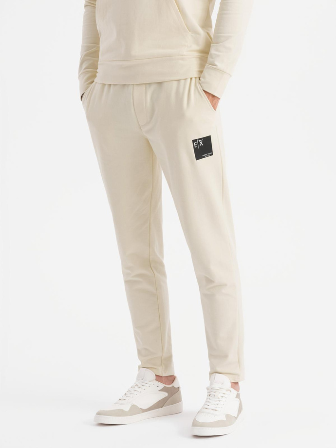 Men's sweatshirt set hoodie + sweatpants - cream V2 Z107