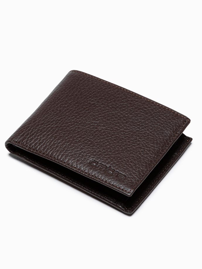 Men's leather wallet - brown A609