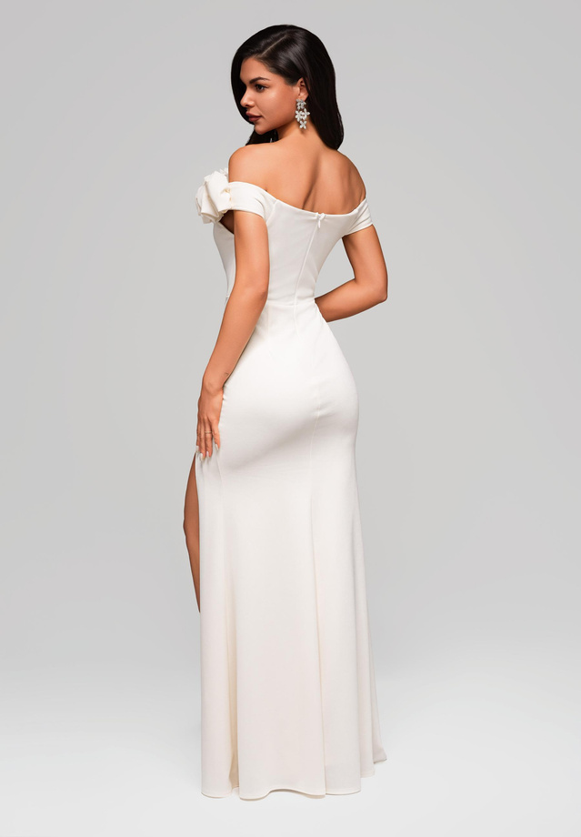 Evening dress LA-OM-DLR178 - ecru