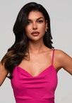 Evening dress LA-OM-DLR174 - fuchsia