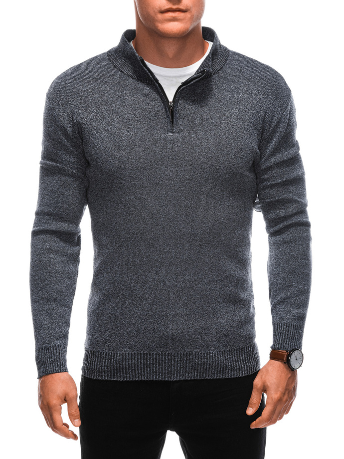 Sweter męski E222 - grafitowy