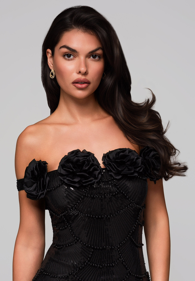 Evening dress LA-OM-DLR238 black