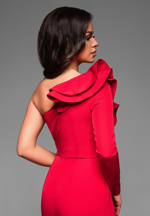 Evening dress LA-OM-DLR035 - red