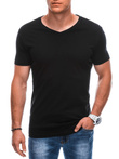 T-shirt męski basic V-neck EM-TSBS-0101 - czarny V1