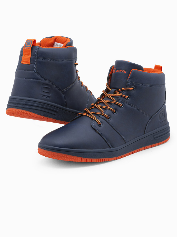 Men's insulated sneakers ankle boots - navy blue V3 OM-FOSH-0123