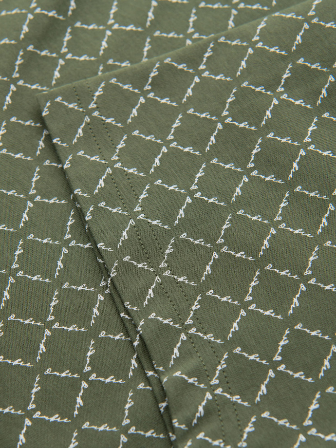 Men's full print knit shirt - olive V2 OM-TSFP-0250