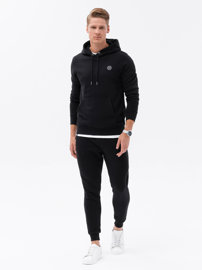 Men's sweatshirt set hoodie + pants - black V2 Z61