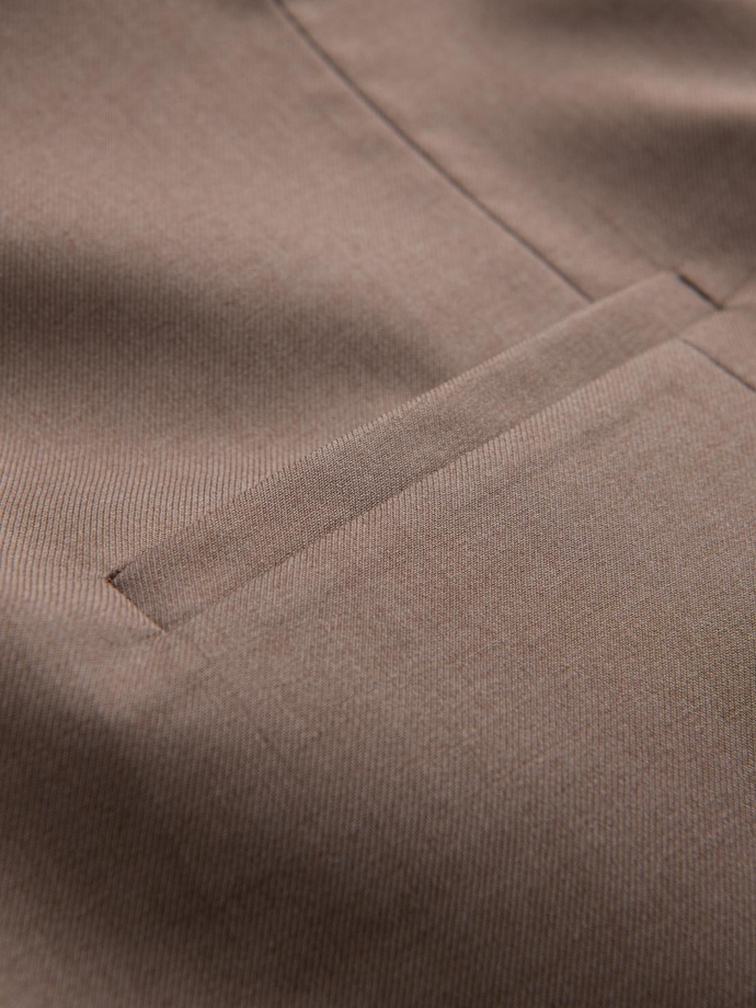 Men's suit vest without lapels - beige V2 OM-BLZV-0112