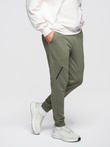 Men's sweatpants joggers - olive V4 OM-PASK-0280