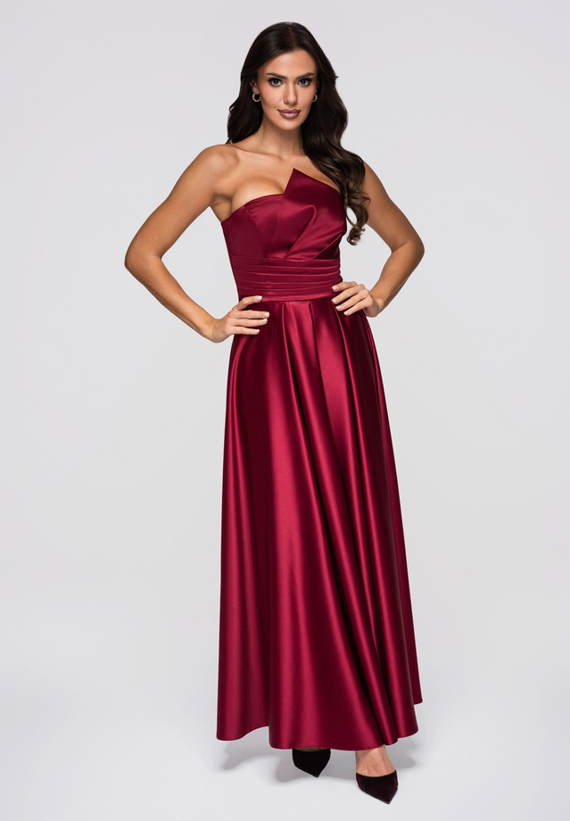 Evening dress LA-OM-DLR175 - burgundy