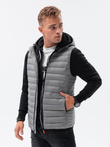 Men's quilted vest - grey V53