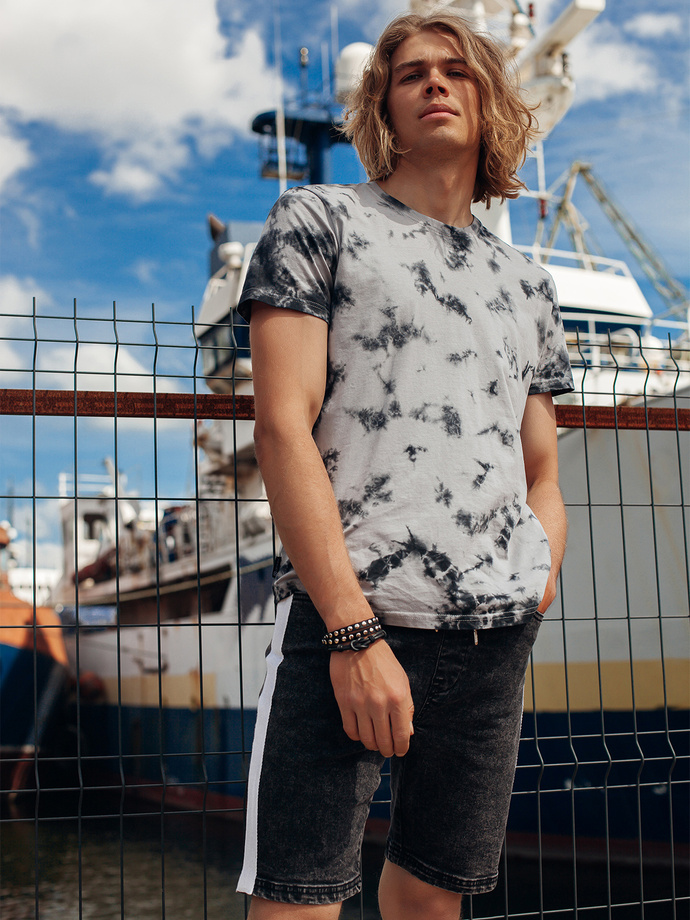 Men's denim shorts - black W363