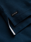 Men's collarless polo shirt - navy blue V4 OM-TSCT-0156