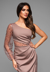 Evening dress LA-OM-DLR011 - cappucino