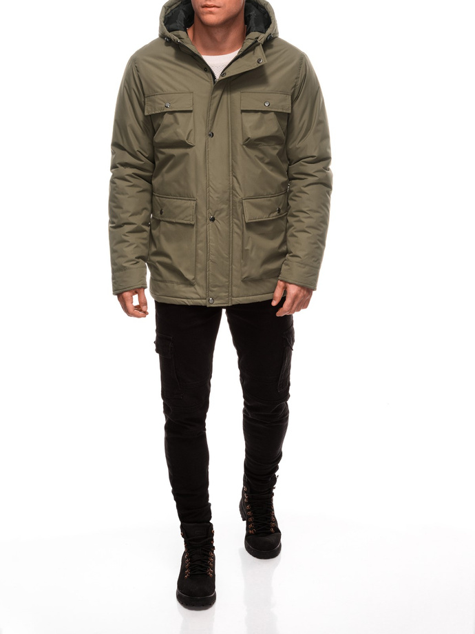 Men's winter jacket C530 - dark olive