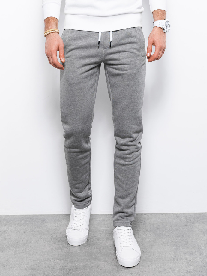 Men's sweatpants - grey/melange P866