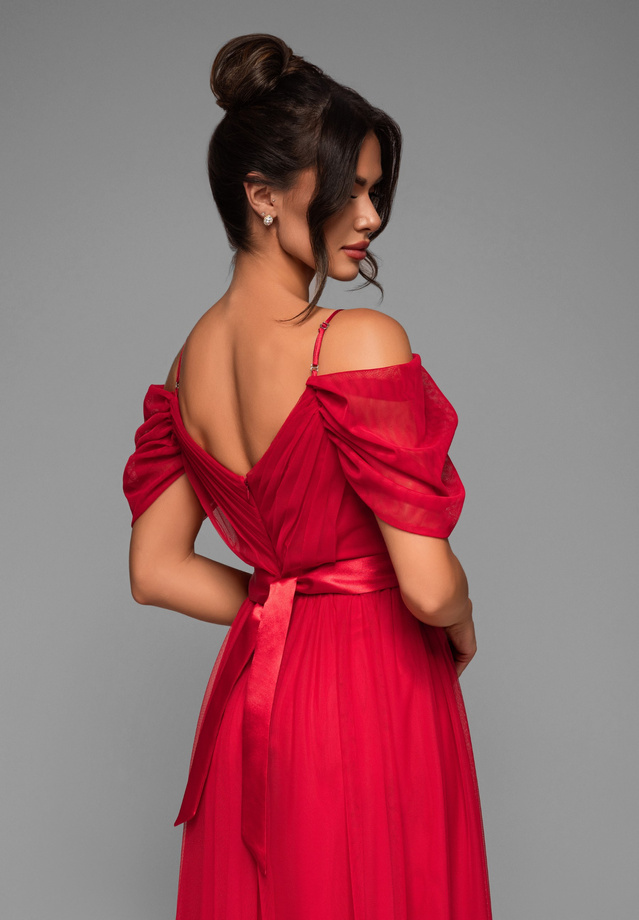 Evening dress LA-OM-DLR012 - red