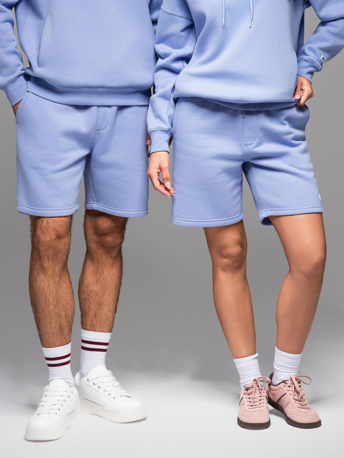 Szorty dresowe unisex ze ściągaczem w pasie – lawendowe V9 OU-SRBC-0101