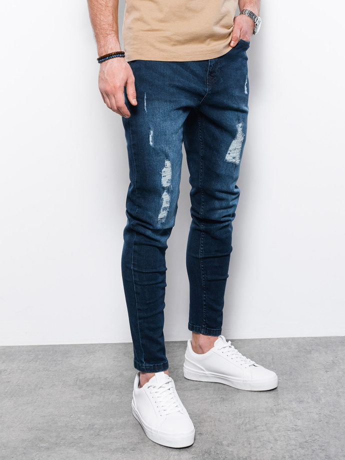 Spodnie męskie jeansowe SLIM FIT - niebieskie V1 P1064