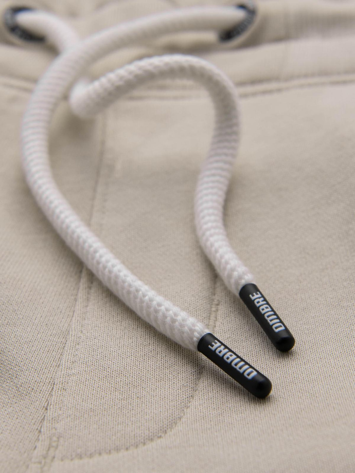 Men's jogger sweatpants - light beige V1 OM-PABS-0173