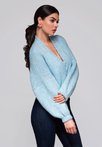 Women's sweater LW-SWCD-0105 - light blue