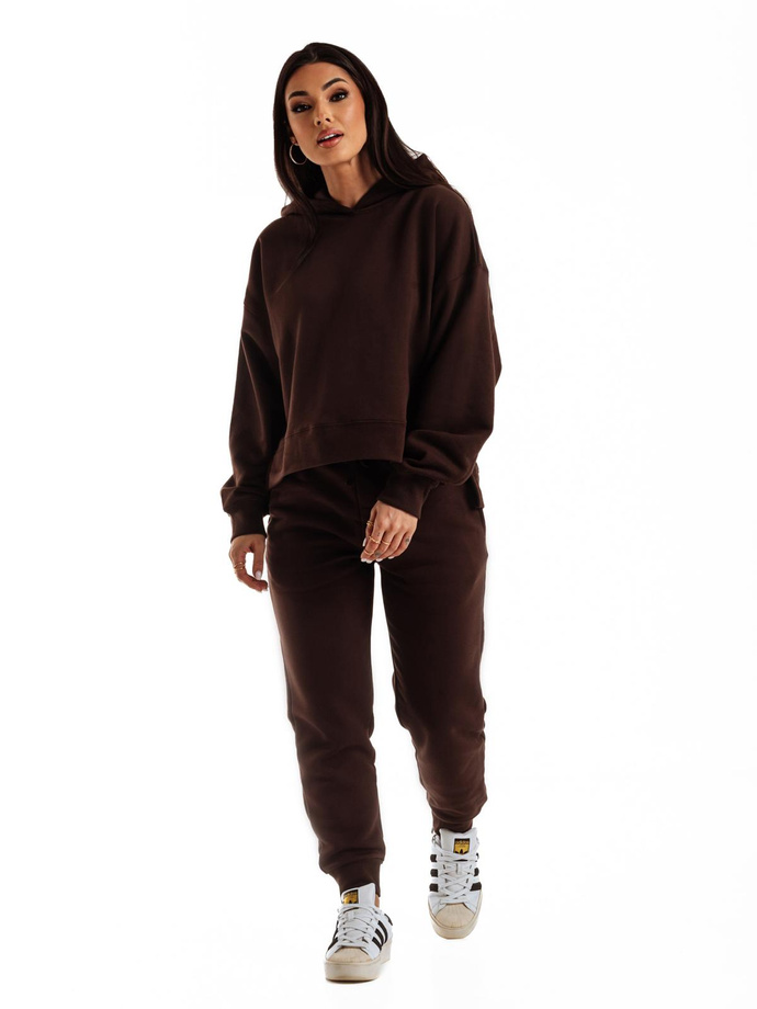 Women's hooded sweatshirt TLR044 - brown