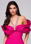 Evening dress LA-OM-DLR256 - fuchsia