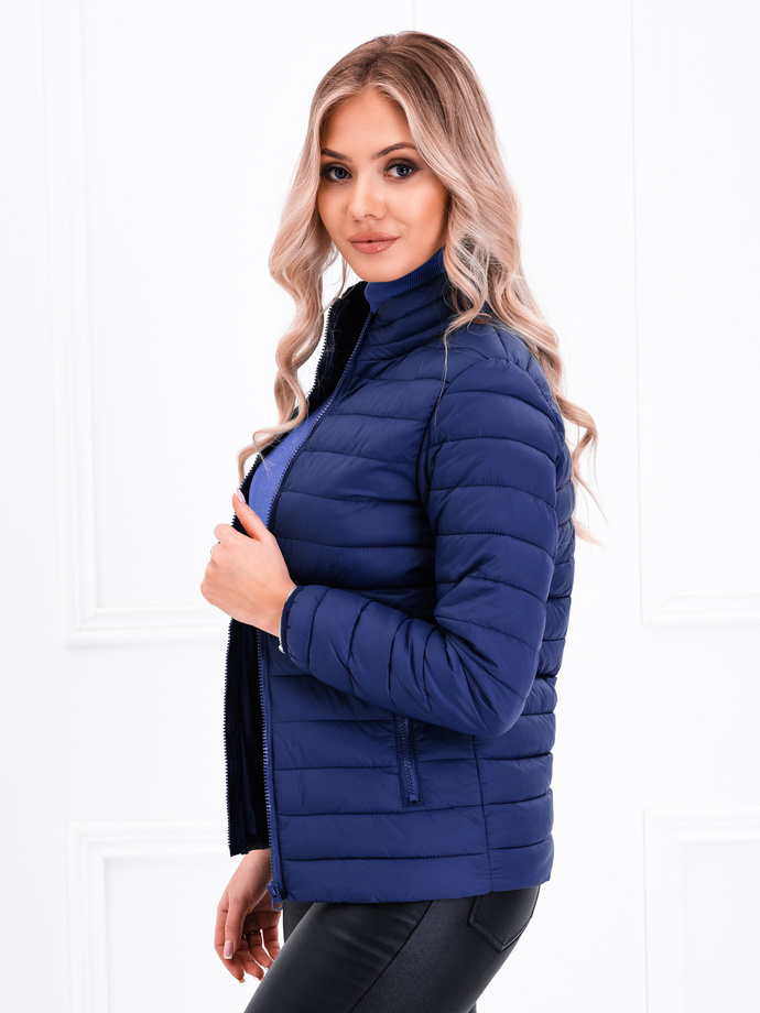 Women's mid-season jacket CLR008 - dark blue