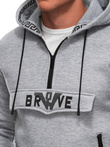 Men's zip-up sweatshirt B1698 - grey