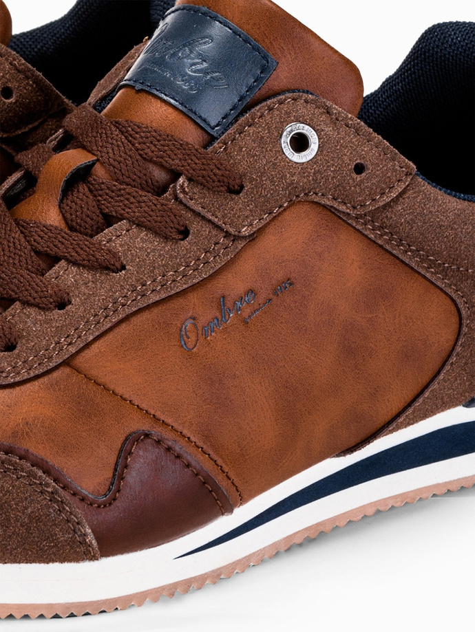 Men's casual sneakers - brown T332