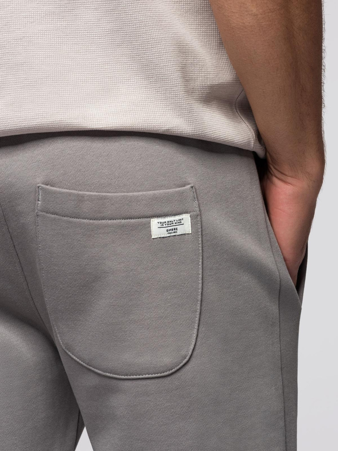 Men's sweatpants with unlined leg - gray V8 OM-PABS-0206