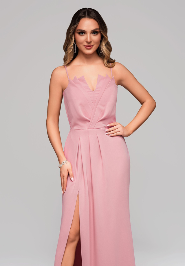 Evening dress LA-OM-DLR083 Regular Fit pink