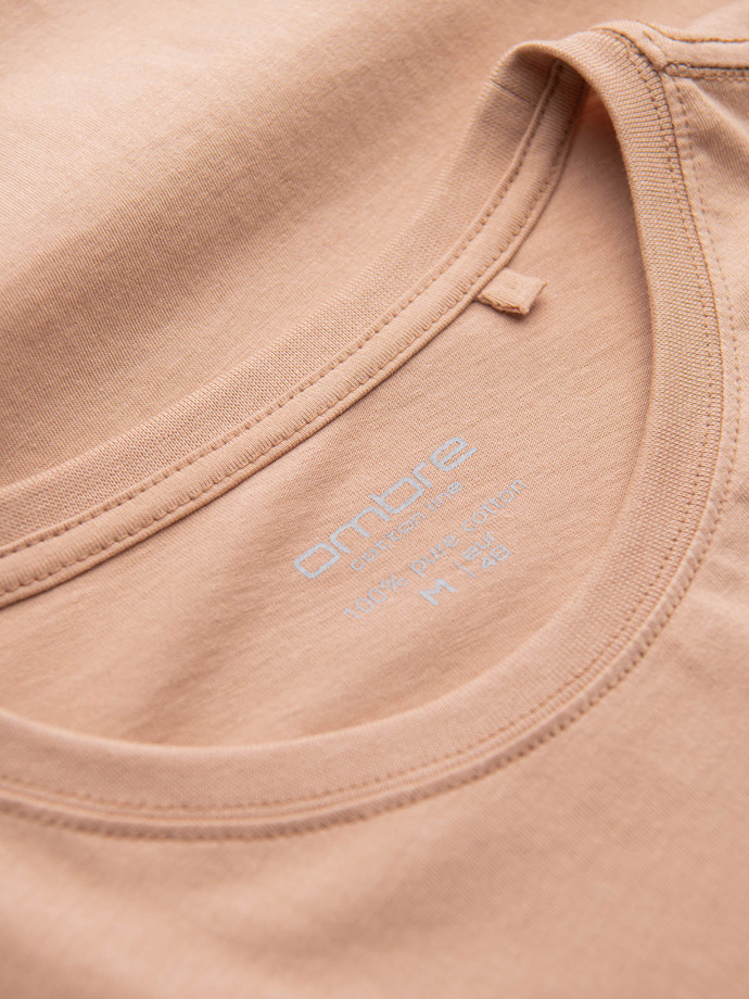 Classic BASIC men's cotton T-shirt - flesh-colored V9 OM-TSBS-0146