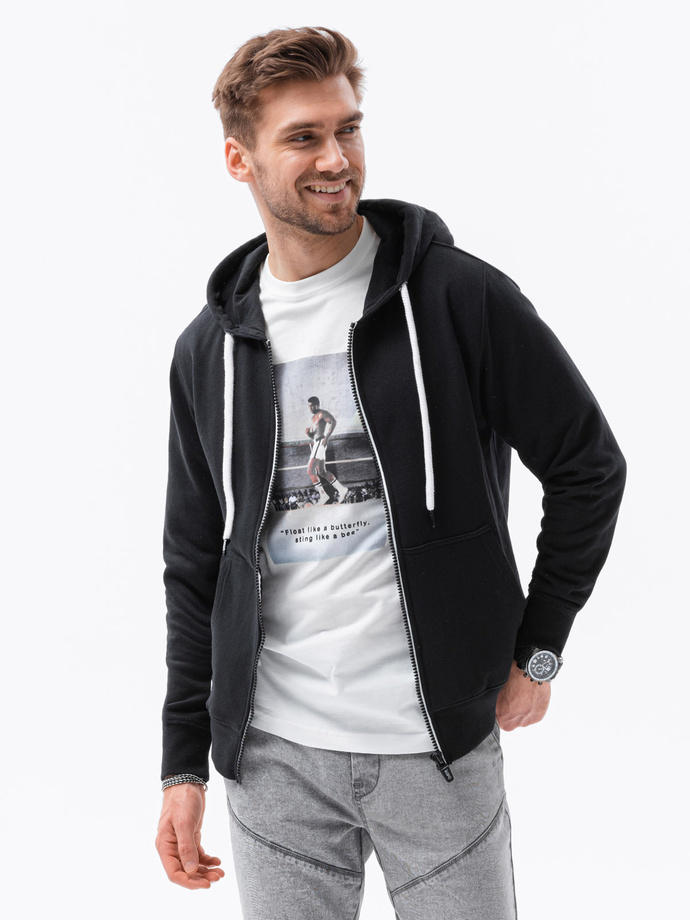 Men's zip-up sweatshirt - black B1145