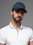 Men's baseball cap with decorative embroidery - navy blue V4 OM-ACCS-0102