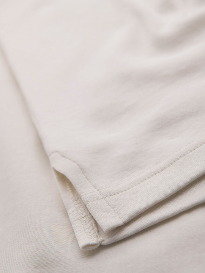 Men's polo shirt with zipper neckline - white V1 OM-POSS-0148