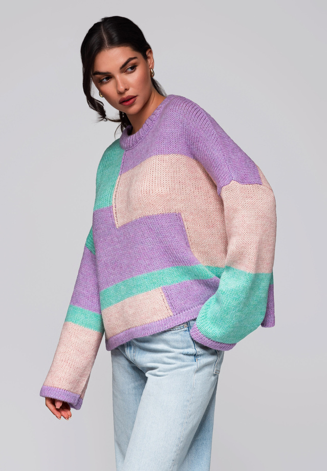 Women's sweater LW-SWSW-0108 - lilac/mint
